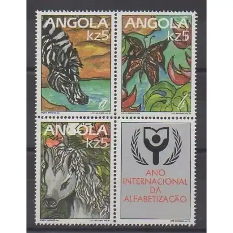 Angola - 1990 - No 811/813 - Animaux Artisanat