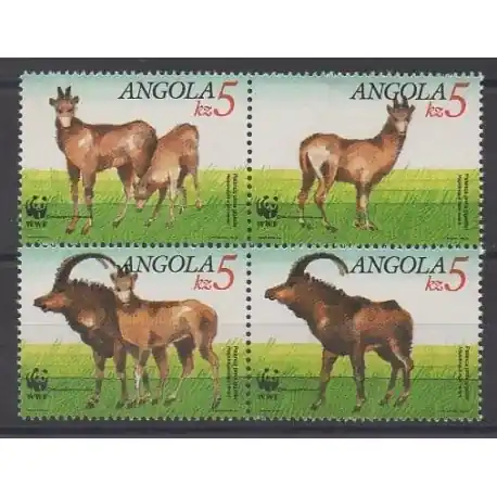 Nouveauté Angola - 1990 - No 774/777 - Mammifères - Espèces menacées - WWF