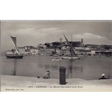 Édition Limitée Carte postale 06 - Cannes - Le Mont-Chevalier et le Port- Non voyage - Dos non divise...