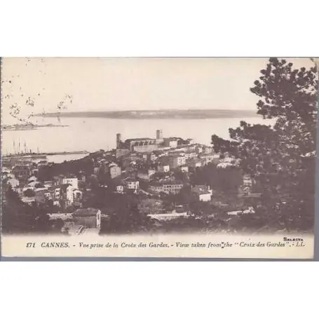 Carte postale 06 - Cannes - Vue prise de la croix des gardes Vente Flash
