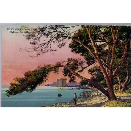 Carte postale 06 - Cannes- Ile de Lerins - Chateau Saint-Honorat - Non voyage - Dos divise... Haute Qualité