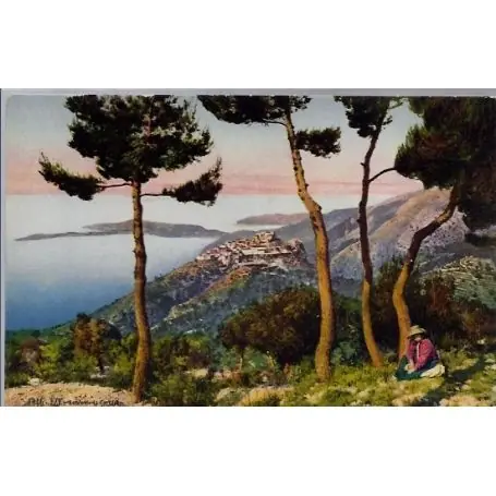Carte postale 06 - Eze - Route de la Corniche - Non voyage - Dos divise... Garantie Incluse