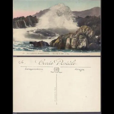 Carte postale 06 - Ile Ste Marguerite - Un coup de Mer Soldes