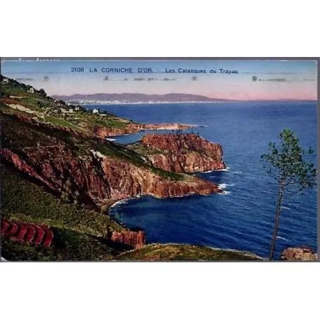 Carte postale 06 - La corniche d'or - Les calanques du Trayas - Voyage - Dos divise Vente Flash
