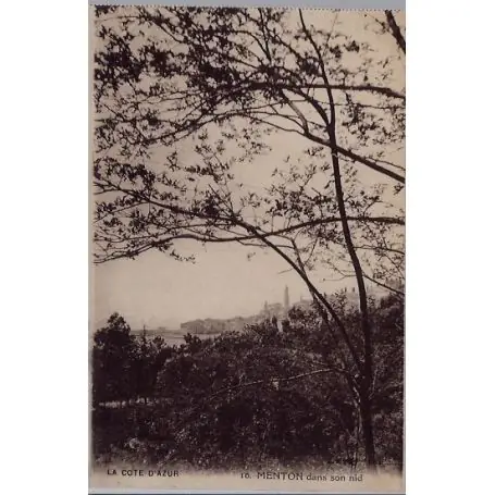 Carte postale 06 - Menton - Dans son nid - Non voyage - Dos divise... Authentique