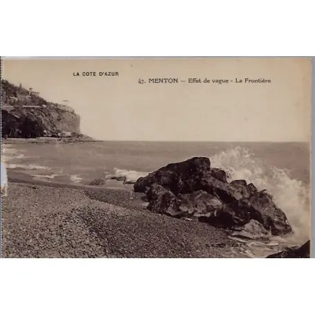 Meilleur Prix Carte postale 06 - Menton - Effet de vague - La frontiere - Non voyage - Dos divise...