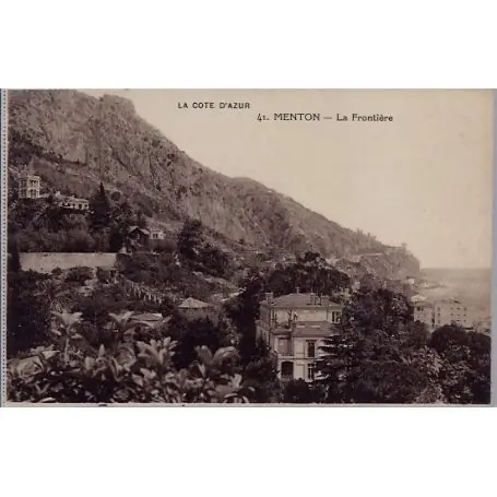 Pas Cher Carte postale 06 - Menton - La frontiere - Non voyage - Dos divise...