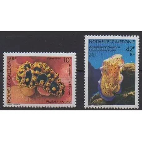Original Nouvelle-Calédonie - 1990 - No 594/595 - Vie marine