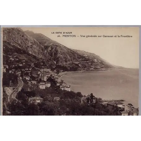 Carte postale 06 - Menton - Vue generale sur Garavan et la frontiere - Non voyage - Dos di... Expédition Rapide