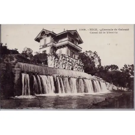 Dernier Modèle Carte postale 06 - Nice - Cascade de Gairaut - Canal de la Vesubie - Voyage - Dos divise...
