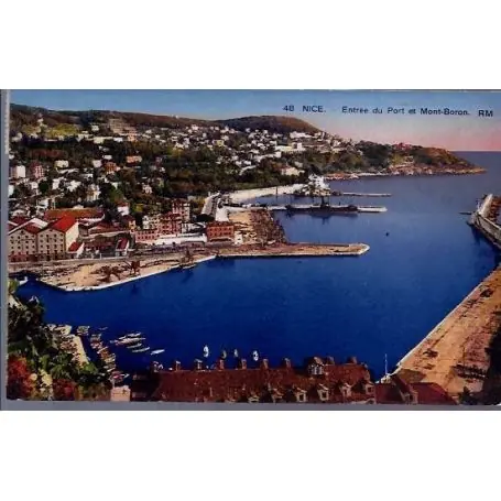 Carte postale 06 - Nice - Entree du port et Mont-Boron - Voyage - Dos divise Offre Exclusive