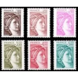 Timbre de collection France - 2118 à 2123 Gomme Tropicale Soldes