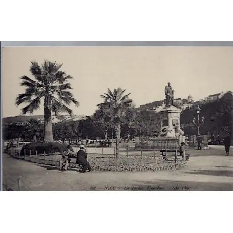 Carte postale 06 - Nice - Le jardin Massena - Non voyage - Dos divise... Réduction