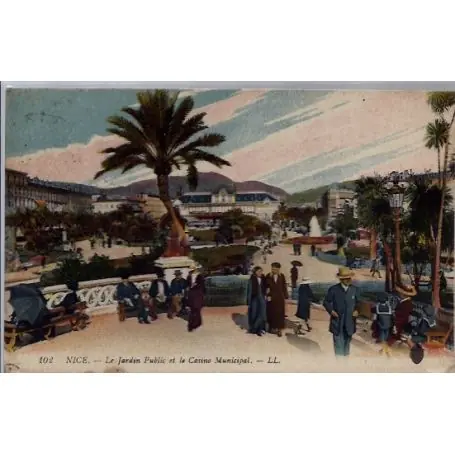 Carte postale 06 - Nice - Le jardin Public et le casino Municipal - Voyage - Dos divise... Solde