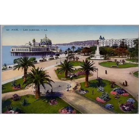 Vente Directe Carte postale 06 - Nice - Les jardins - Non voyage - Dos divise...