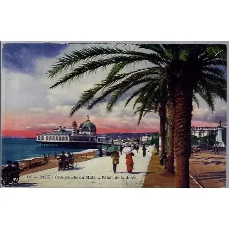 Premium Carte postale 06 - Nice - Promenade du Midi - Palais de la Jetee - Voyage - Dos divise...