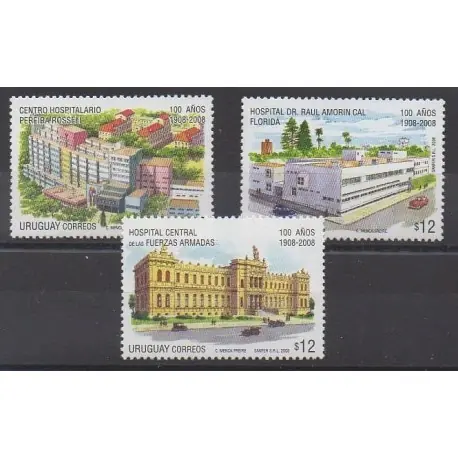 Produit De Marque Uruguay - 2008 - No 2364/2366 - Santé ou Croix-Rouge