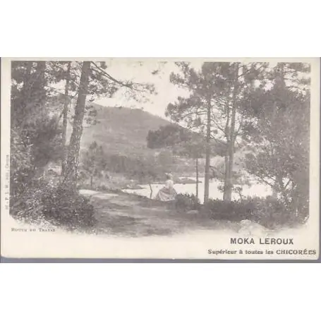 Fait Main Carte postale 06 - route du Trayas - Pub. Moka Leroux