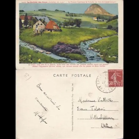 Carte postale 07 - Le gerbier des Joncs - Premier confluent de la Loire au Cros de Lizeret Livraison Express