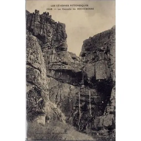 Prix Bas Carte postale 07 - Rochebonne - La cascade - Les cevennes pittoresques - Voyage - Dos divi...
