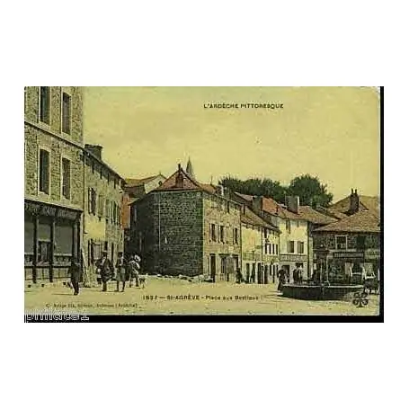 Carte postale 07 - Saint-Agreve - Place aux bestiaux Vente Flash