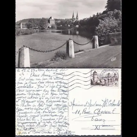 Carte postale 08 - Charleville - Les bords de la Meuse et le vieux moulin - CPSM Artisanat