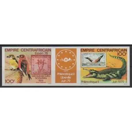 Usine Directe Centrafricaine (République) - 1978 - No PA196A ND - Animaux - Timbres sur timbres