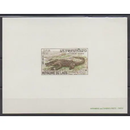 Certifié Laos - 1967 - No 168 - Epreuve de luxe - Reptiles