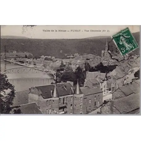 Bon Plan Carte postale 08 - Fumay - Vallee de la Meuse - Vue generale - Voyage - Dos divise...