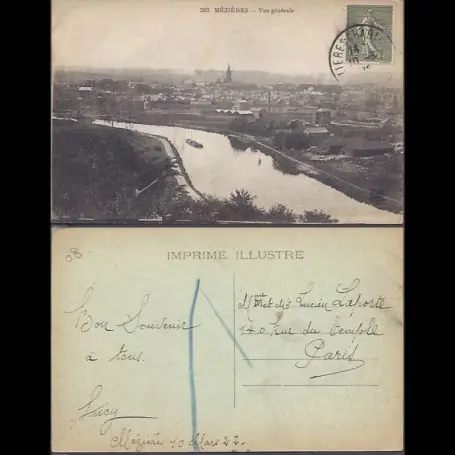 Carte postale 08 - Mezieres - Vue generale - Peniche Promotion