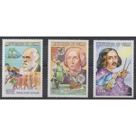 Top Vente Tchad - 2001 - No 1385/1387 - Célébrités
