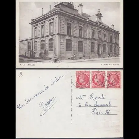 Carte postale 08 - Sedan - L'Hotel des postes Top Vente