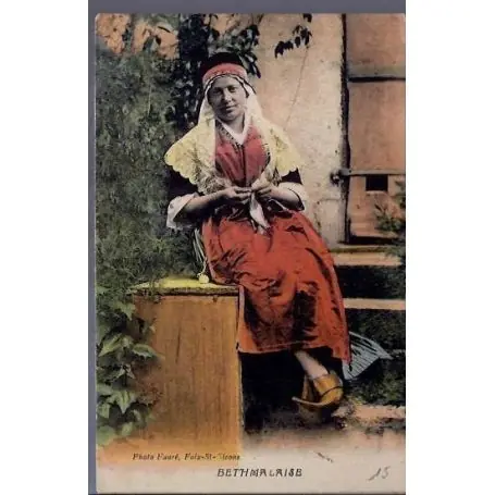Carte postale 09 - Foix-st-Girons - Bethmalaise - Femme en costume d'epoque -Voyage - Dos di Remise