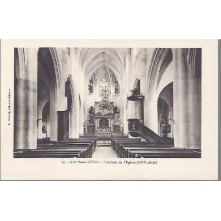 Nouveauté Carte postale 10 - Arcis sur aube - Interieur de l'eglise