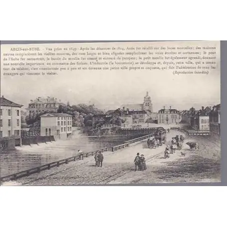 Carte postale 10 - Arcis sur Aube en 1848 Dernier Modèle