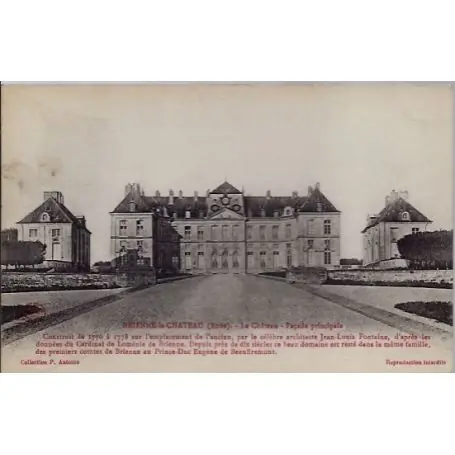 Livraison Express Carte postale 10 - Brienne-le-chateau - Le chateau - facade principale- Voyage - Dos divis...
