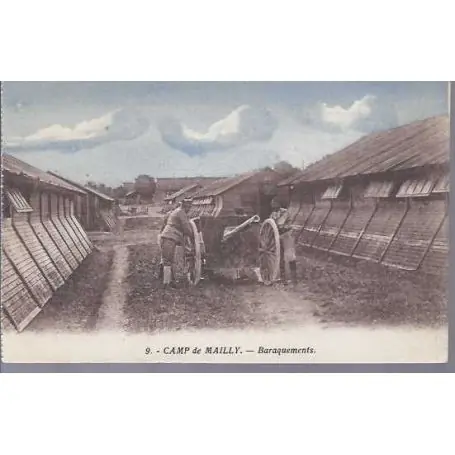Expédié Aujourd’hui Carte postale 10 - Camp de Mailly - Baraquements et canon