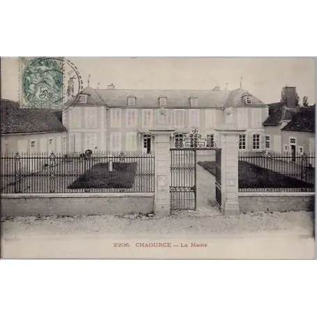 Réduction Carte postale 10 - Chaource - La Mairie - Voyage - Dos non divise...