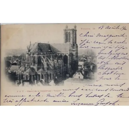 Authentique Carte postale 10 - Troyes - Chevet de la cathedrale - Voyage - Dos non divise...