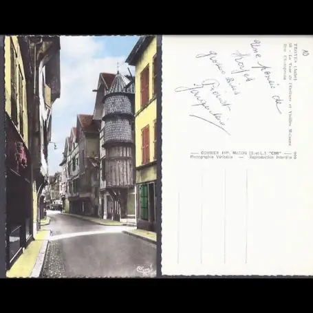 Remise Carte postale 10 - Troyes - La tour de l'Orfevre et vieilles maisons rue Champeaux - CPSM