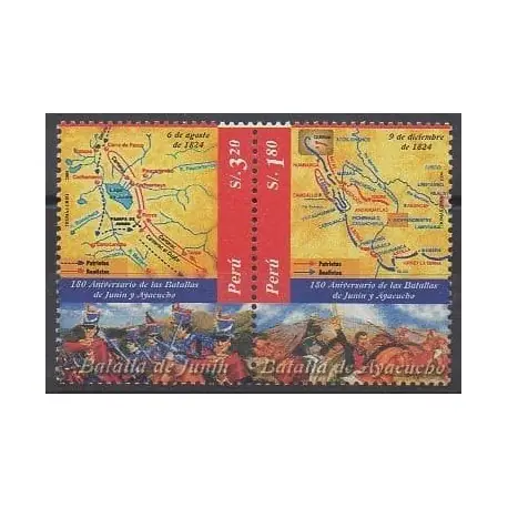 Livraison Mondiale Pérou - 2004 - No 1468/1469 - Histoire militaire
