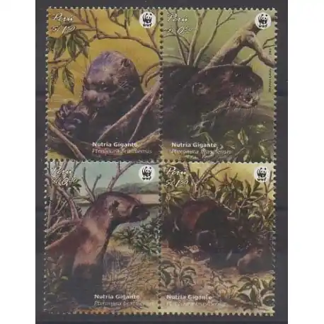Meilleure Qualité Pérou - 2004 - No 1441/1444 - Animaux - Espèces menacées - WWF
