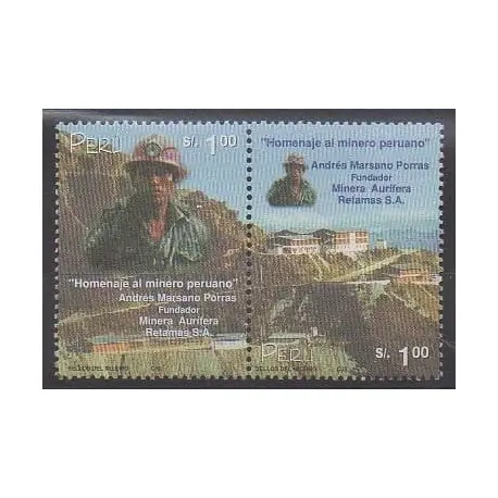 Pérou - 2000 - No 1225/1226 - Célébrités Livraison Express