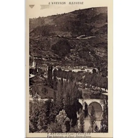 Offre Spéciale Carte postale 12- Entaygues-sur-Truyere - Vue generale et pont Notre-Dame - Non voyage - D...