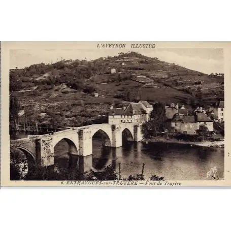 Carte postale 12- Entraygues-sur-Truyere - Font de Truyere - Non voyage - Dos divise... Artisanat