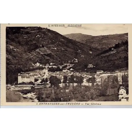 Carte postale 12- Entraygues-sur-Truyere - Vue generale - Non voyage - Dos divise... Offre Limitée