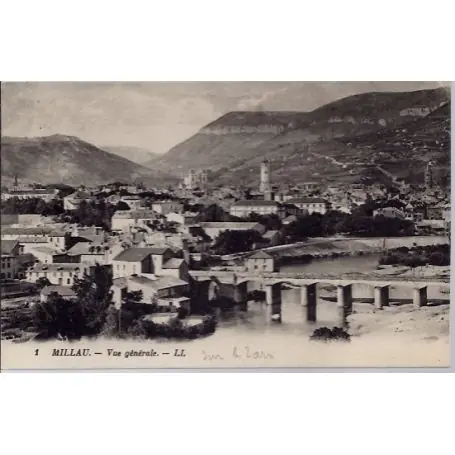 Remise Carte postale 12- Millau - Vue generale - Non voyage - Dos divise...