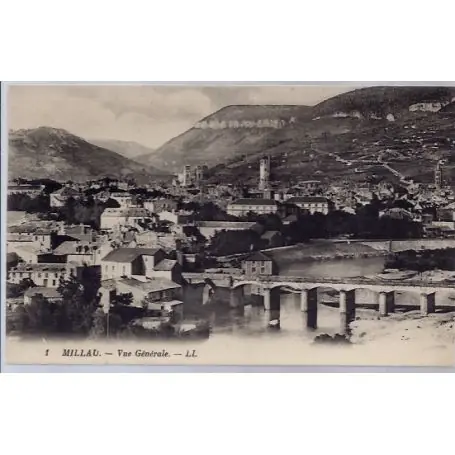 Quantité Limitée Carte postale 12- Millau - Vue generale - Non voyage - Dos divise...