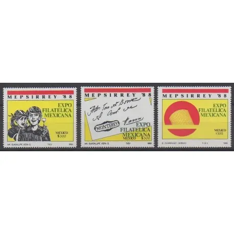 Vente Directe Mexique - 1988 - No 1235/1237 - Philatélie - Exposition