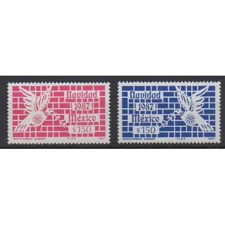 Mexique - 1987 - No 1214/1215 - Noël Dernière Chance